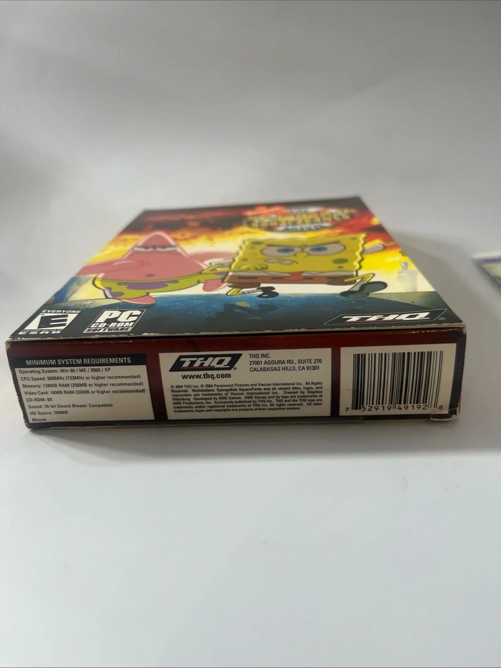 SpongeBob SquarePants Movie PC CD-ROM 2004 Action Adventure Game THQ - UNTESTED